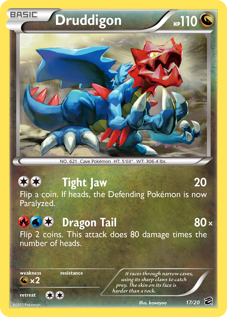 Druddigon – Dragon Vault 17/20 Pokémon card