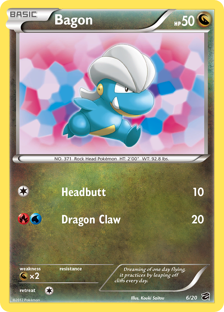 Bagon – Dragon Vault 6/20 Pokémon card