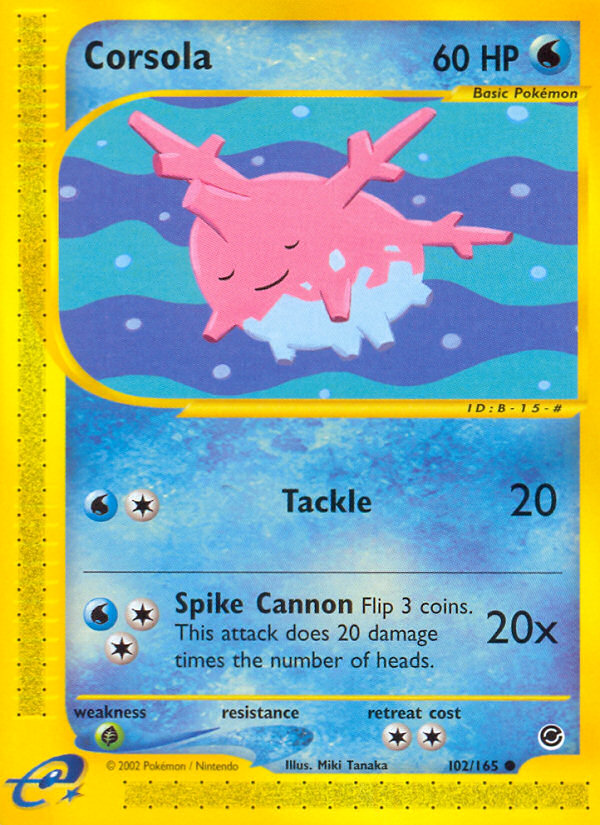 Corsola – Expedition Base Set 102/165 Pokémon card