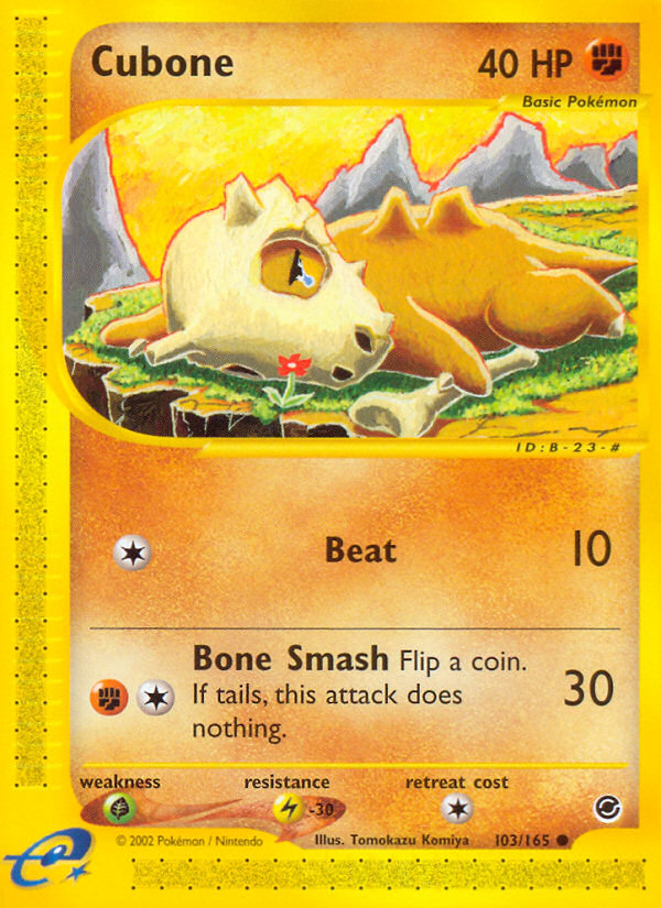 Cubone – Expedition Base Set 103/165 Pokémon card