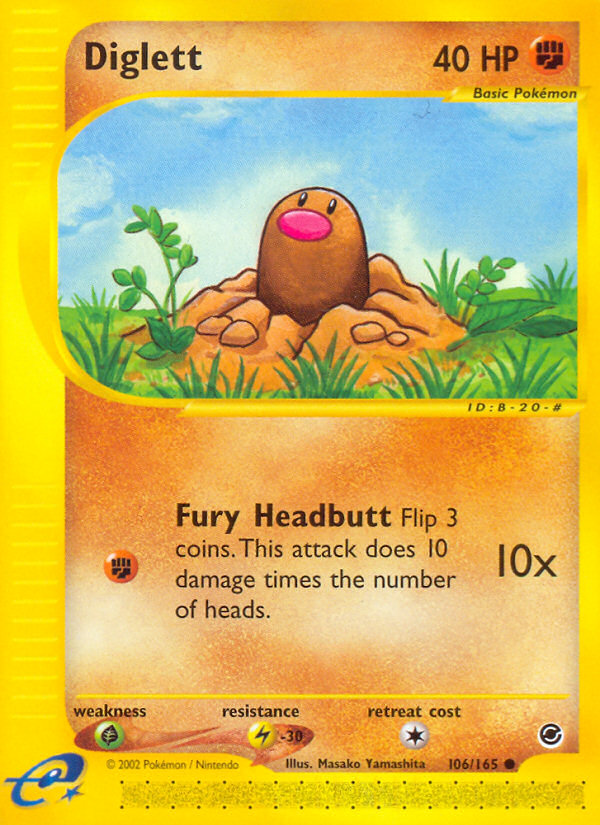 Diglett – Expedition Base Set 106/165 Pokémon card