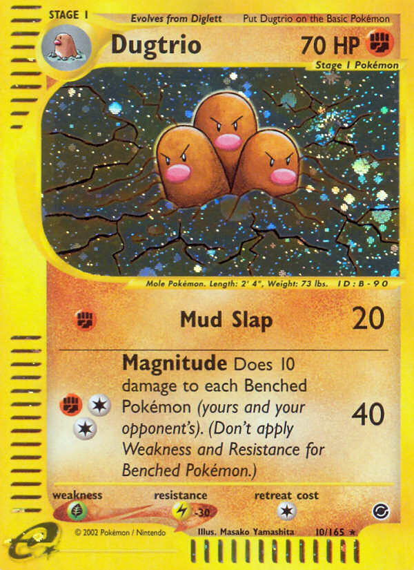Dugtrio – Expedition Base Set 10/165 Pokémon card