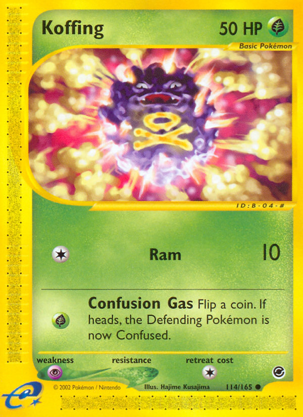 Koffing – Expedition Base Set 114/165 Pokémon card