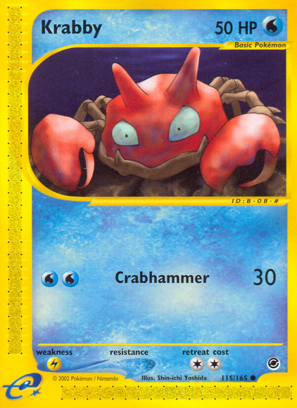 Krabby – Expedition Base Set 115/165 Pokémon card