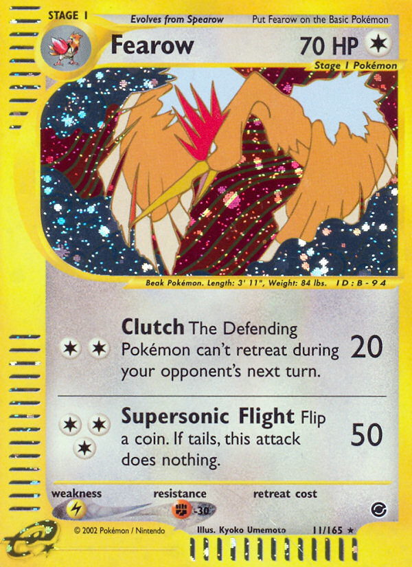 Fearow – Expedition Base Set 11/165 Pokémon card