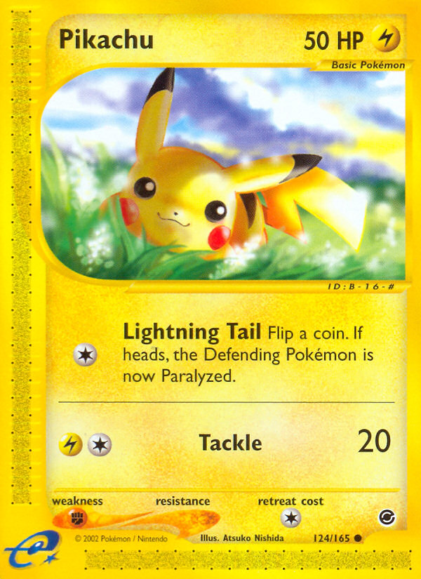 Pikachu – Expedition Base Set 124/165 Pokémon card