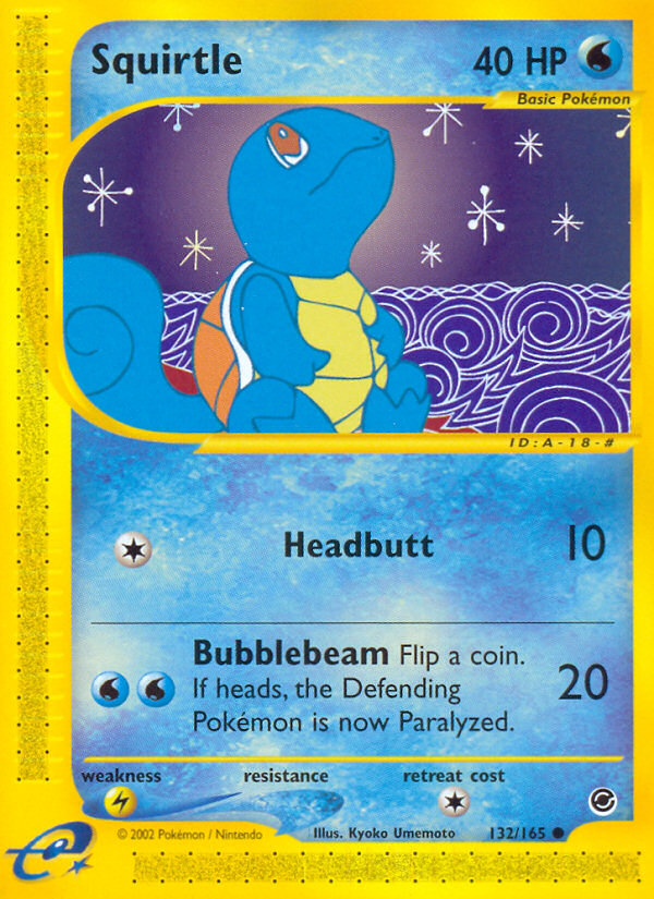 Squirtle – Expedition Base Set 132/165 Pokémon card