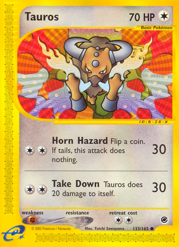 Tauros – Expedition Base Set 133/165 Pokémon card