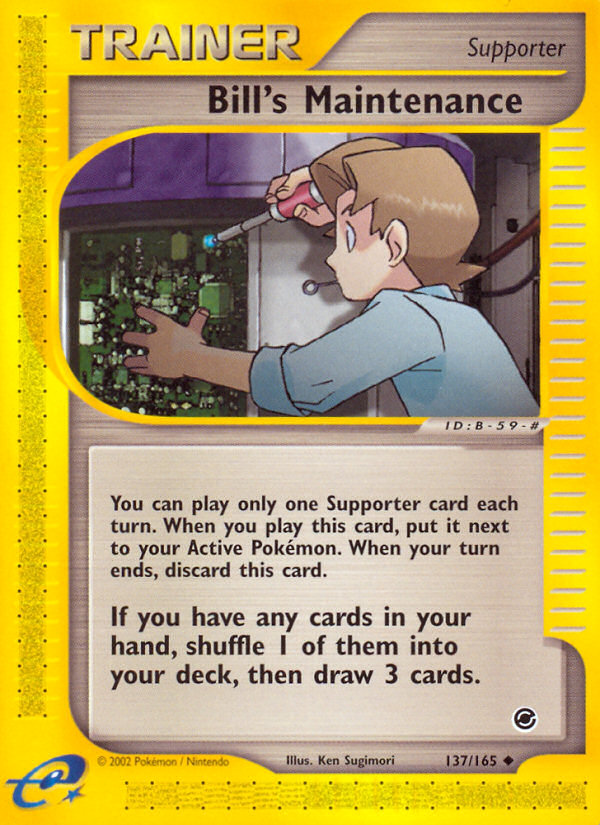 Bill's Maintenance – Expedition Base Set 137/165 Pokémon card