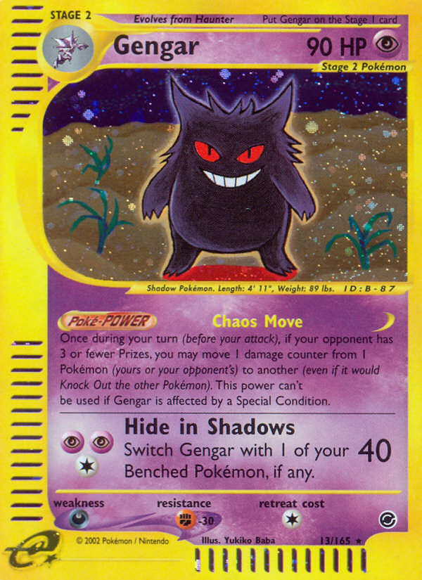 Gengar – Expedition Base Set 13/165 Pokémon card