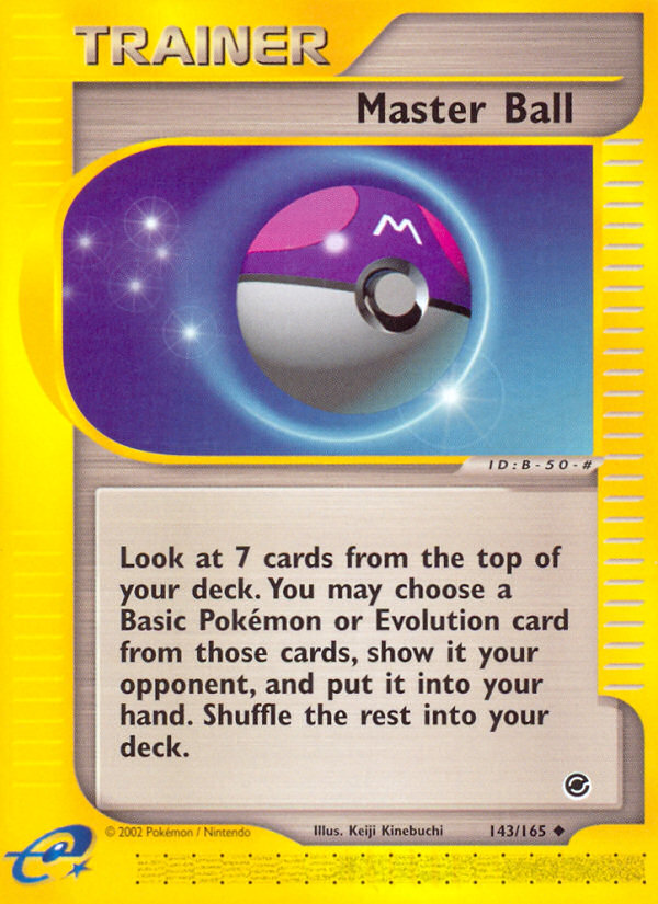 Master Ball – Expedition Base Set 143/165 Pokémon card
