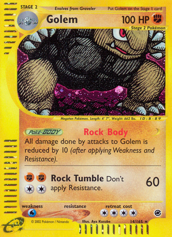 Golem – Expedition Base Set 14/165 Pokémon card
