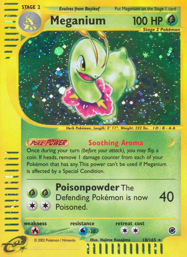 Meganium – Expedition Base Set 18/165 Pokémon card