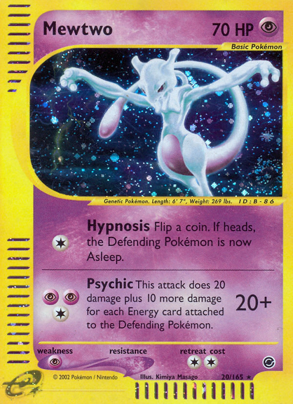 Mewtwo – Expedition Base Set 20/165 Pokémon card