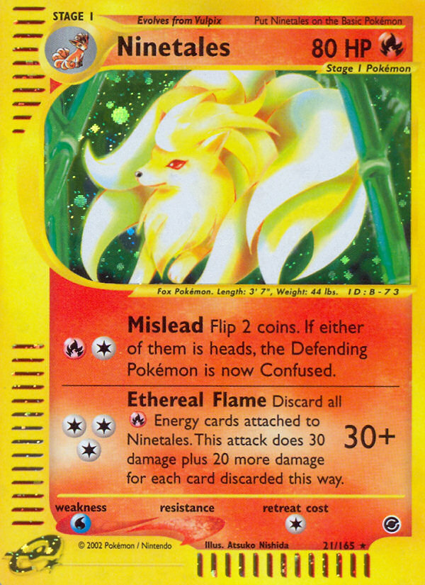 Ninetales – Expedition Base Set 21/165 Pokémon card