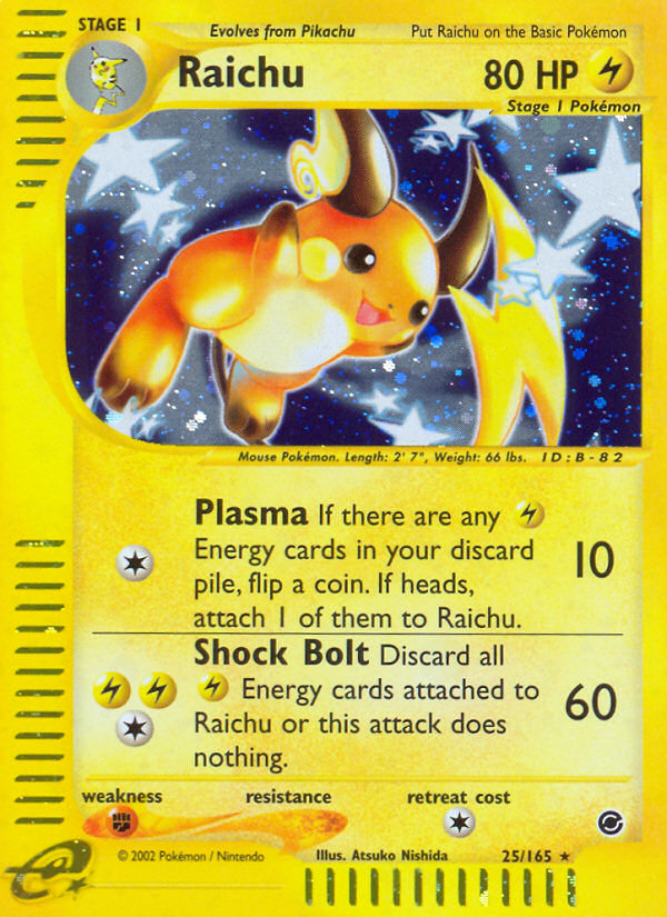 Raichu – Expedition Base Set 25/165 Pokémon card