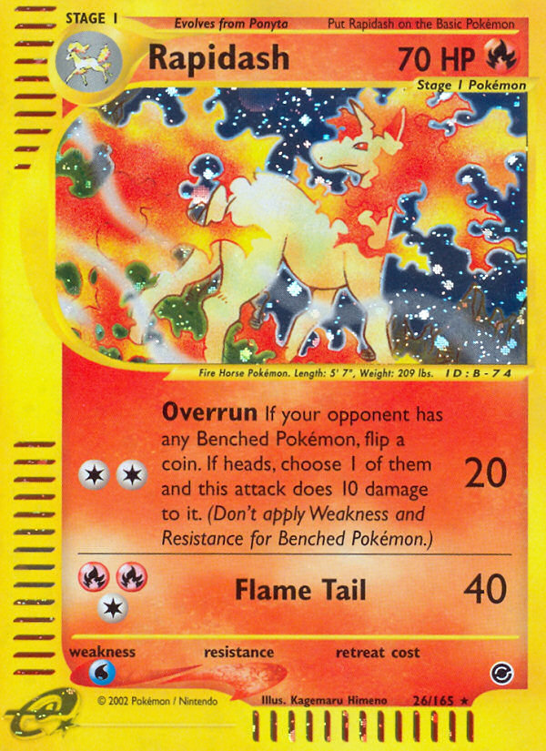 Rapidash – Expedition Base Set 26/165 Pokémon card