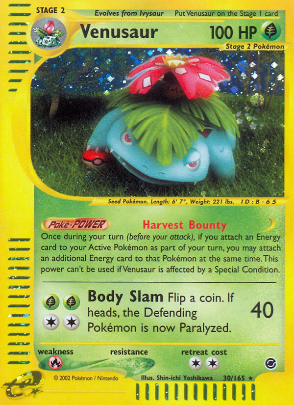 Venusaur – Expedition Base Set 30/165 Pokémon card
