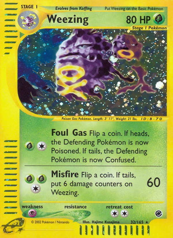 Weezing – Expedition Base Set 32/165 Pokémon card