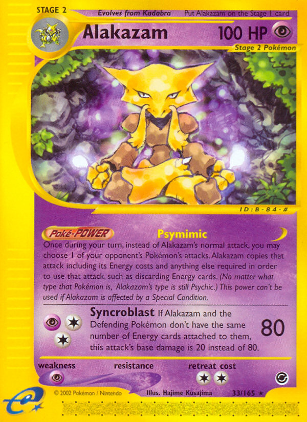 Alakazam – Expedition Base Set 33/165 Pokémon card