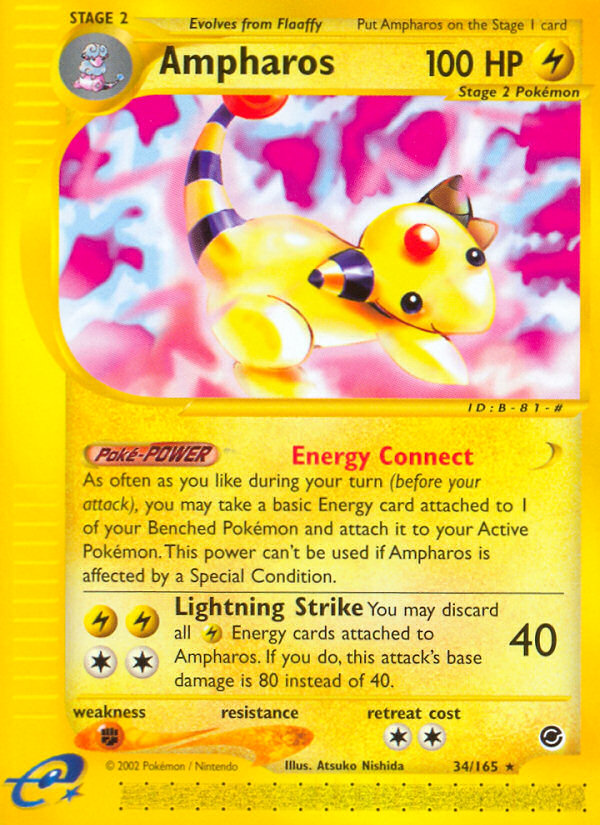 Ampharos – Expedition Base Set 34/165 Pokémon card