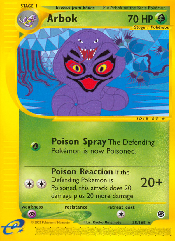 Arbok – Expedition Base Set 35/165 Pokémon card