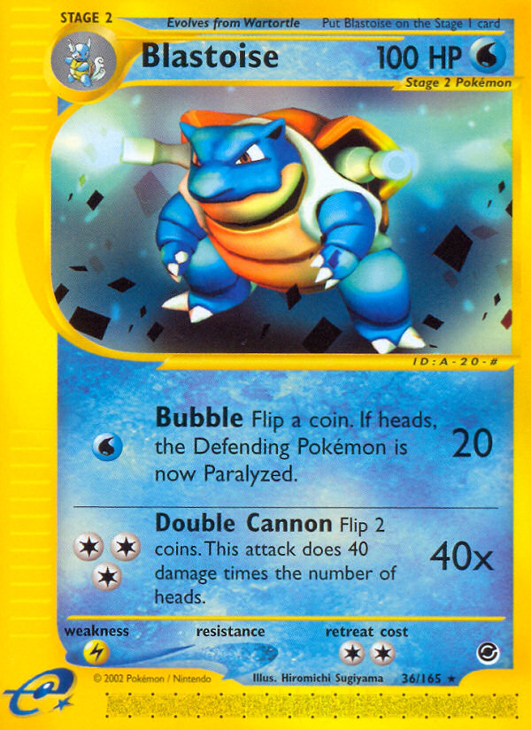 Blastoise – Expedition Base Set 36/165 Pokémon card