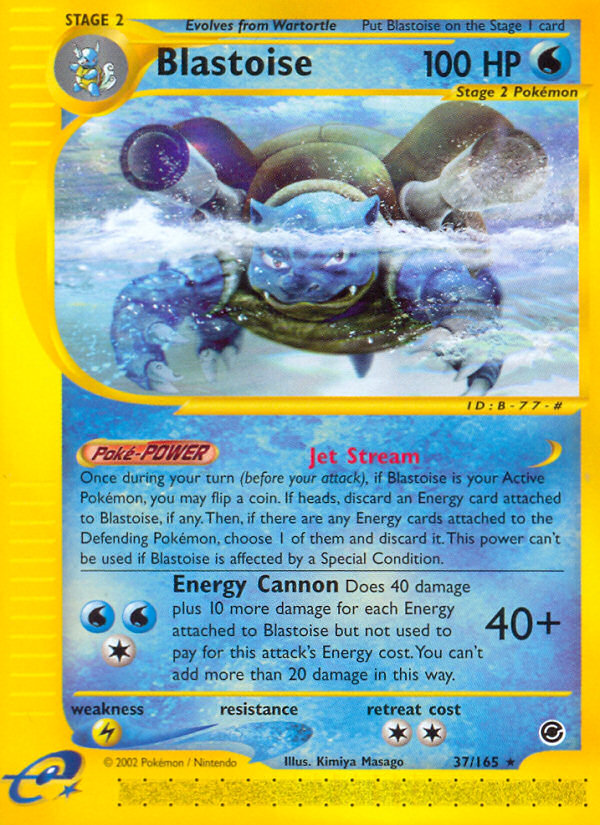 Blastoise – Expedition Base Set 37/165 Pokémon card