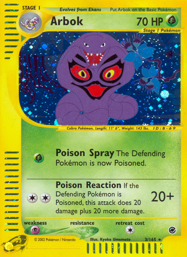 Arbok – Expedition Base Set 3/165 Pokémon card