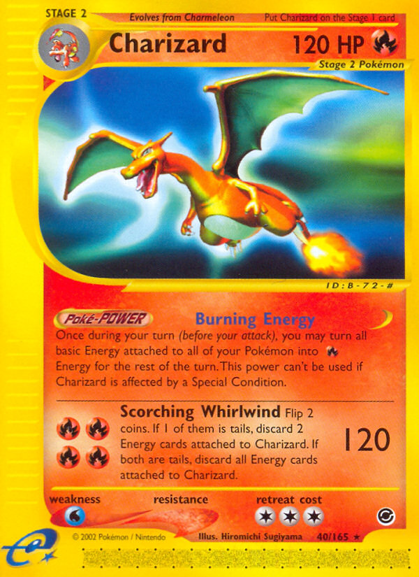 Charizard – Expedition Base Set 40/165 Pokémon card