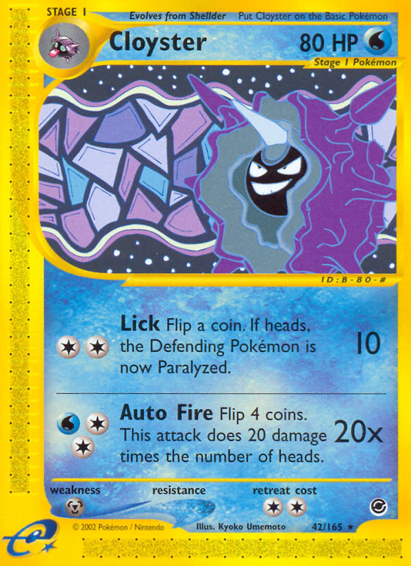 Cloyster – Expedition Base Set 42/165 Pokémon card