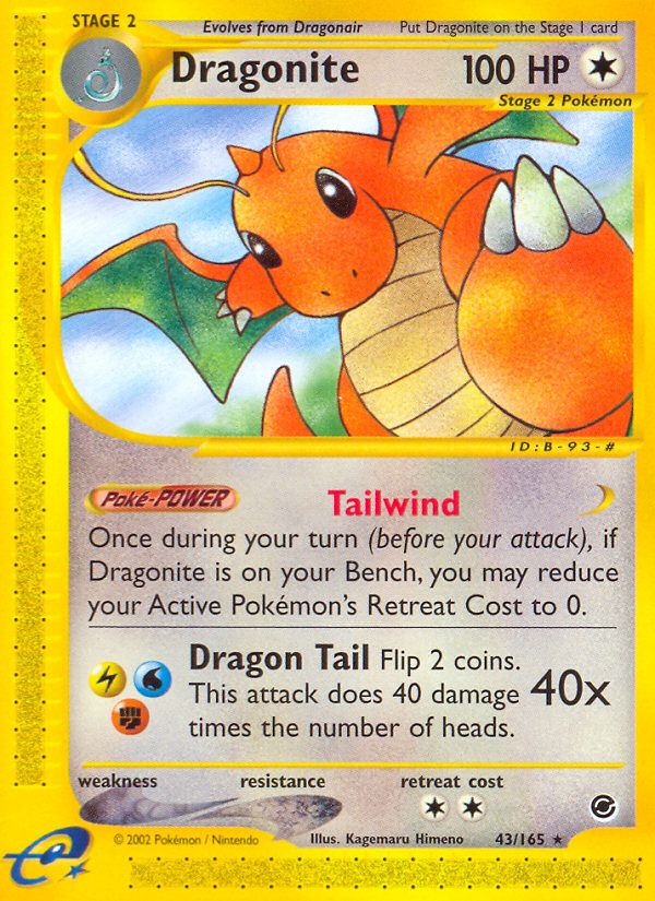 Dragonite – Expedition Base Set 43/165 Pokémon card