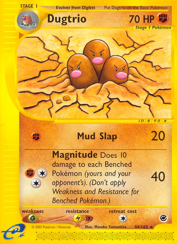 Dugtrio – Expedition Base Set 44/165 Pokémon card