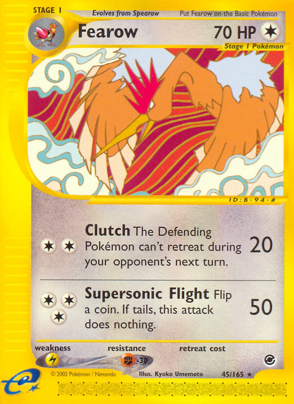 Fearow – Expedition Base Set 45/165 Pokémon card