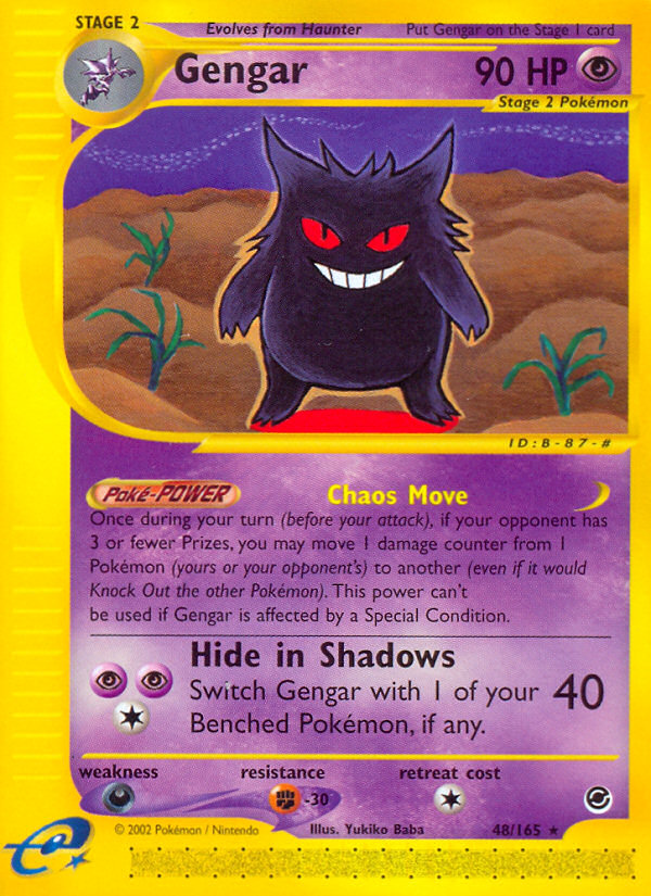 Gengar – Expedition Base Set 48/165 Pokémon card