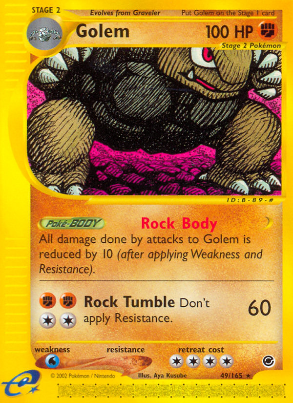 Golem – Expedition Base Set 49/165 Pokémon card