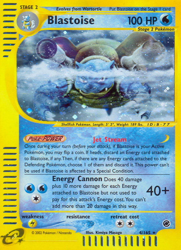 Blastoise – Expedition Base Set 4/165 Pokémon card