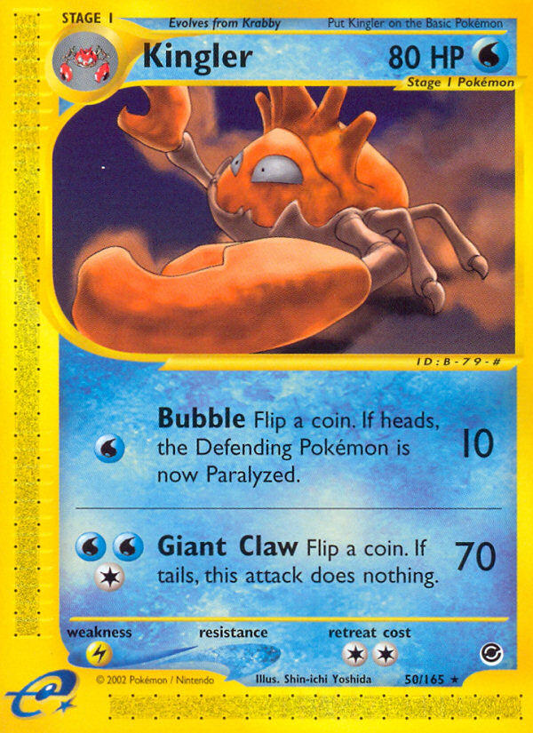 Kingler – Expedition Base Set 50/165 Pokémon card