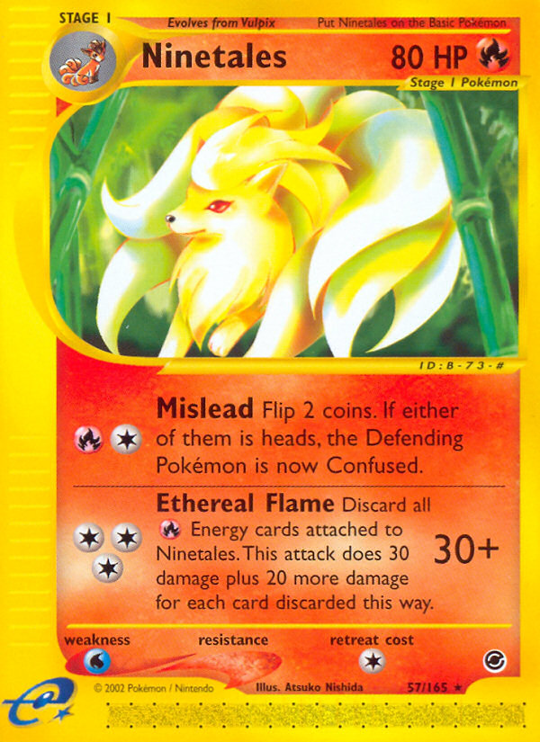 Ninetales – Expedition Base Set 57/165 Pokémon card
