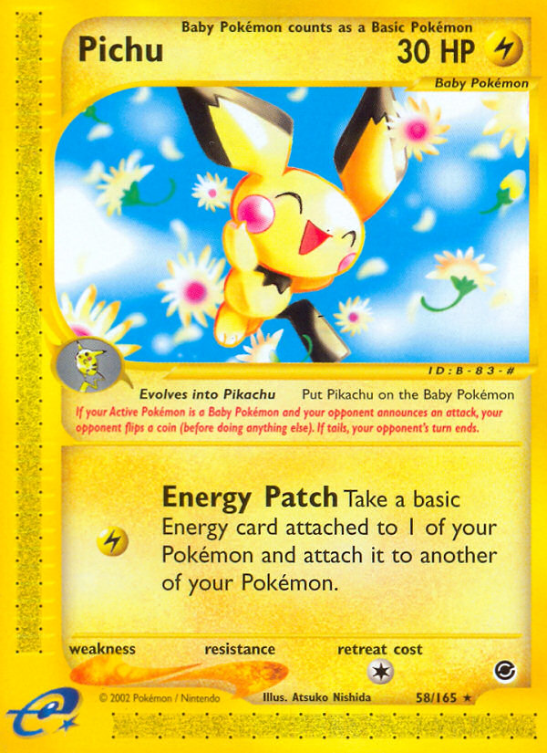Pichu – Expedition Base Set 58/165 Pokémon card