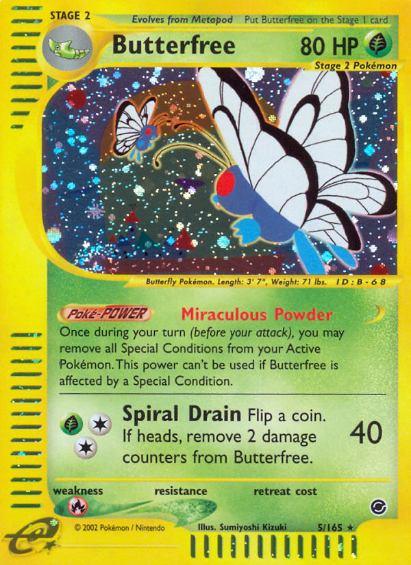 Butterfree – Expedition Base Set 5/165 Pokémon card