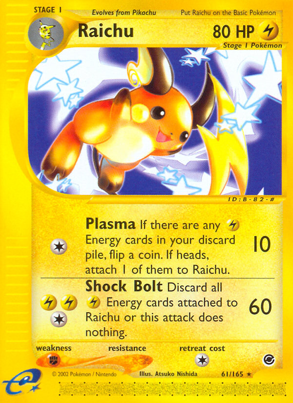 Raichu – Expedition Base Set 61/165 Pokémon card