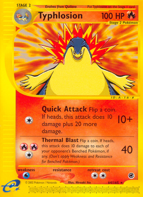 Typhlosion – Expedition Base Set 64/165 Pokémon card