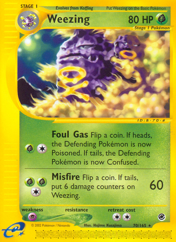 Weezing – Expedition Base Set 70/165 Pokémon card