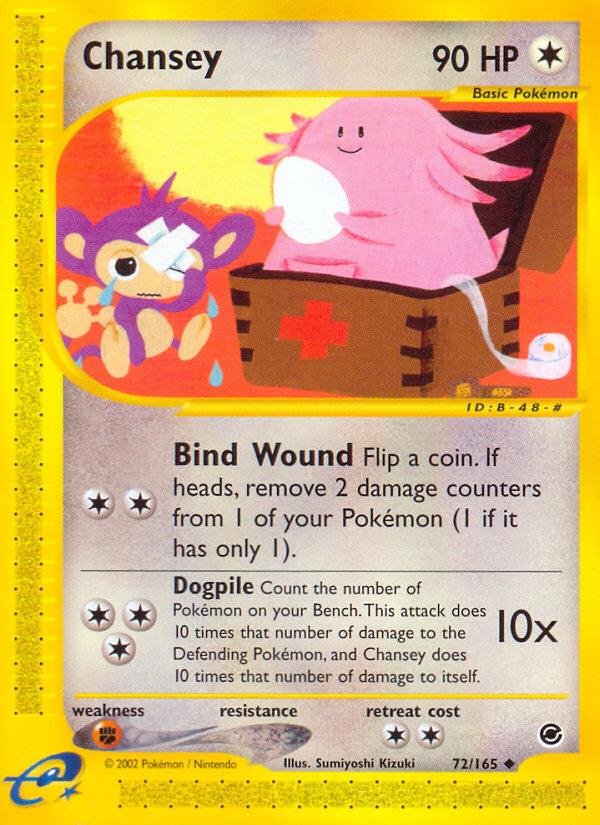 Chansey – Expedition Base Set 72/165 Pokémon card