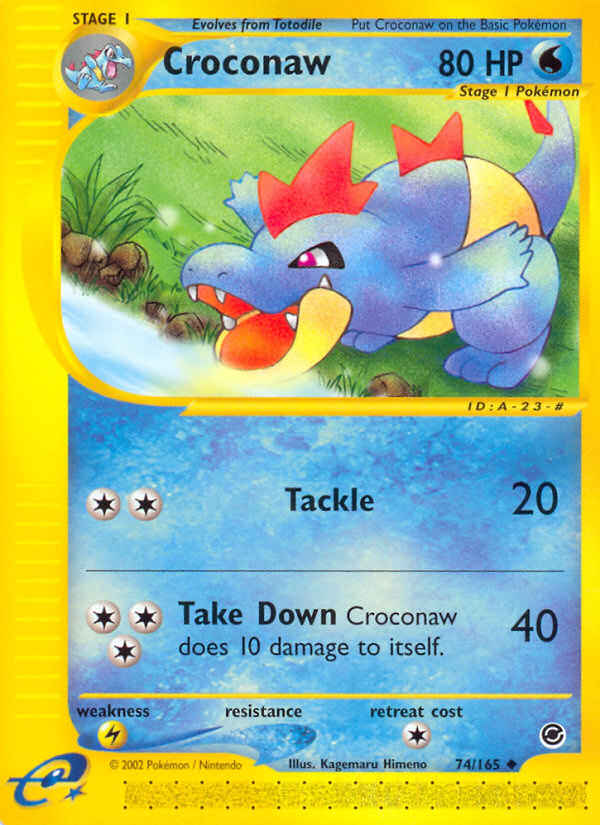 Croconaw – Expedition Base Set 74/165 Pokémon card