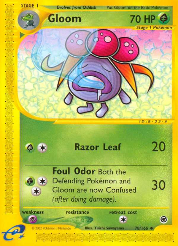 Gloom – Expedition Base Set 78/165 Pokémon card