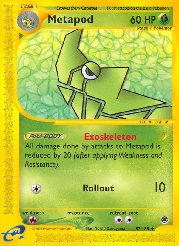 Metapod – Expedition Base Set 87/165 Pokémon card