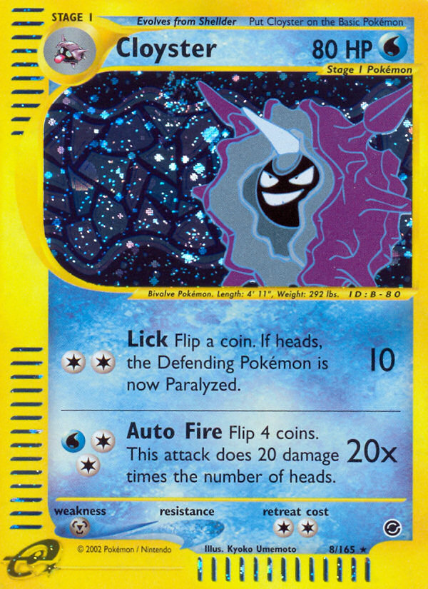Cloyster – Expedition Base Set 8/165 Pokémon card