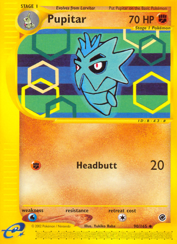 Pupitar – Expedition Base Set 90/165 Pokémon card